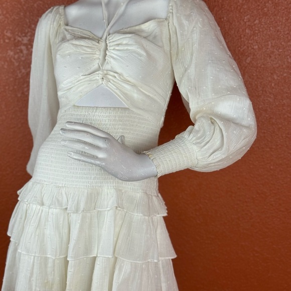 ASTR THE LABEL WHITE MARIETTA CINCHED BUST CUTOUT MINI DRESS Small. C18 - Picture 7 of 16
